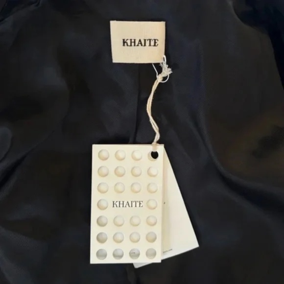 KHAITE NWT Nathan Virgin Wool Blend Double Breasted Blazer Jacket Black 8 - Picture 8 of 9